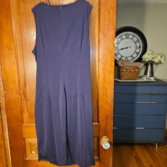 Hannah Nikole Navy Blue Plus 22W Dress with Sparkly Jacket Formal Wedding NEW - Picture 4 of 10